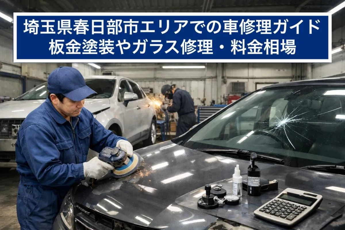 埼玉県春日部市エリアでの車修理ガイド｜板金塗装やガラス修理・料金相場