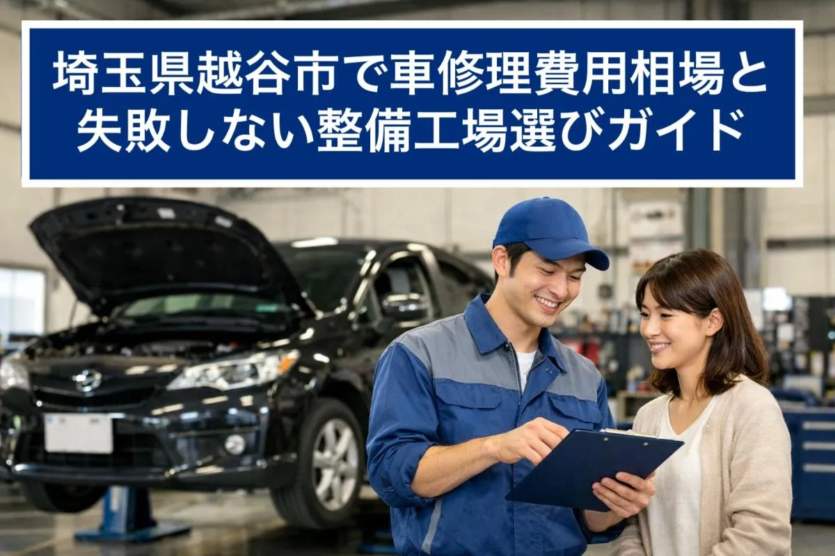 埼玉県越谷市で車修理費用相場と失敗しない整備工場選びガイド